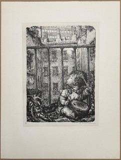 A. Paul Weber Damned Boy Lithograph 1966 Hand Signed