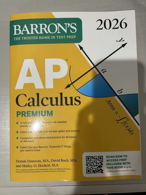 Barron's AP Calculus Premium 2026 Test Prep Study Guide Paperback Book