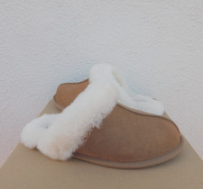 UGG SCUFFETTE II REGENERATE CHESTNUT SHEEPSKIN SLIPPERS, WOMEN US 7/ EUR 38 NEW