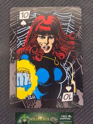 Aquarius Marvel Comics Heroes Playing Card Black Widow 10 Spades