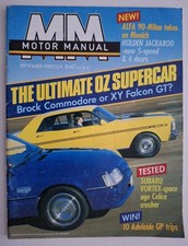 MOTOR MANUAL MAGAZINE 1985 Ford XY GT Holden Commodore SS Subaru Vortex Jaguar 