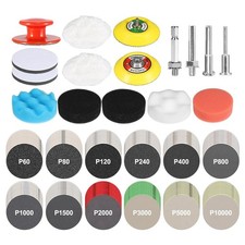 136Pcs Headlight Restoration Kit,3 Inch Drill Polishing Kit,3" Sandpaper Wet Dry