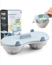Egg Poacher Microwavable Egg Steam With Measure Cup Dishwashable Egg Maker Poach