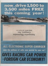 Automotive Electronics Co. Brochure 1959 Solar Volt Electronic Super-Charger