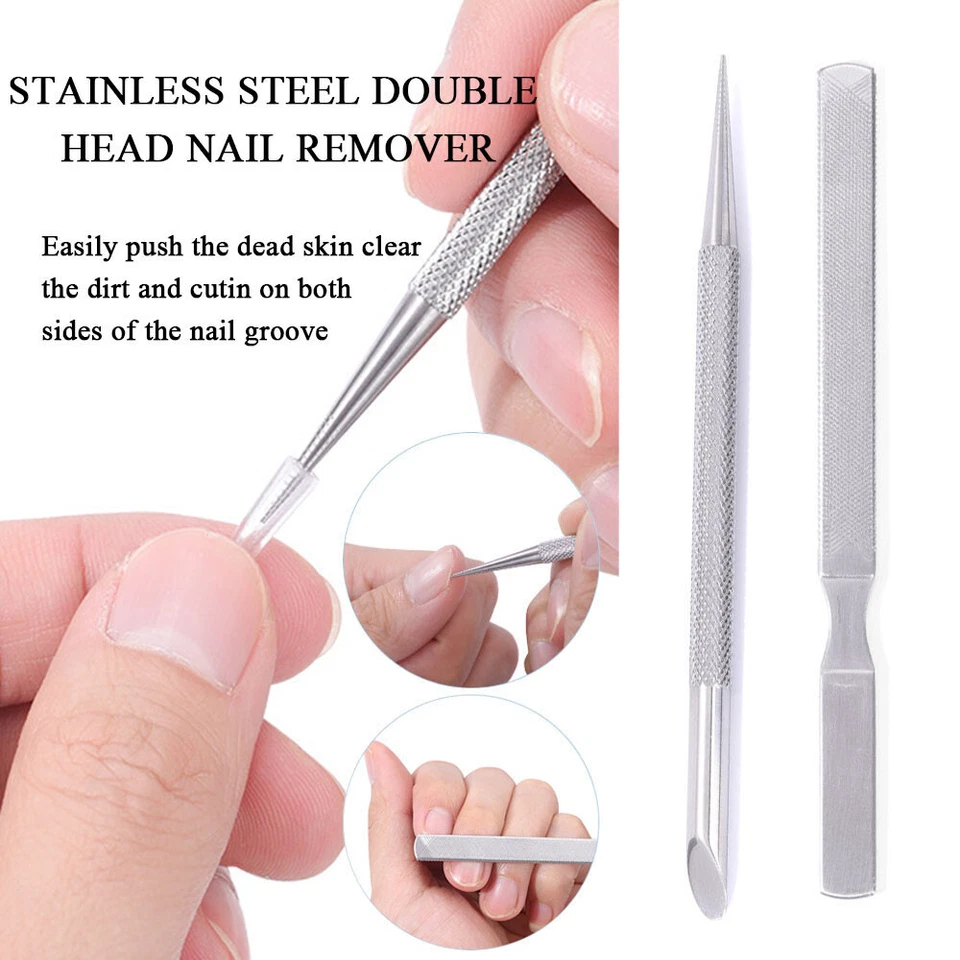 Nail Stainless Steel Sanding Grinding Polishing Buffer Double Sided Manicure  - Image 3 of 4