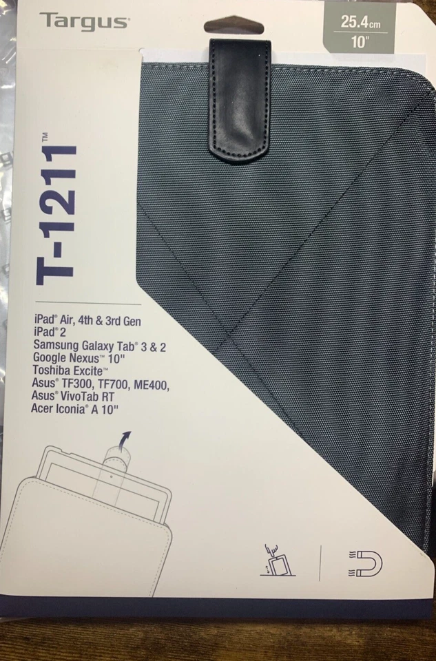 TARGUS T-1211 TABLET SLEEVE * Gray * Fits Most 10 in. Tablets * TSS66504-70 - Image 3 of 4