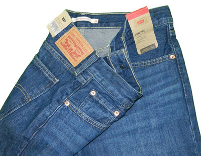 NEW Levi's Low Pro Straight Denim Blue Jeans Tag 29 measured Size 31x30