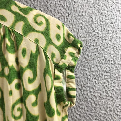 Rose+Olive Blouse Top Womens XL Green Shortsleeve Printed Button Up Collared - Imagen 4 de 14