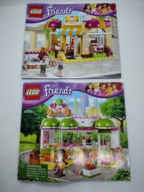 LEGO Lot 2 FRIENDS 41006 41035 Downtown Bakery Juice Bar sets 100% complete