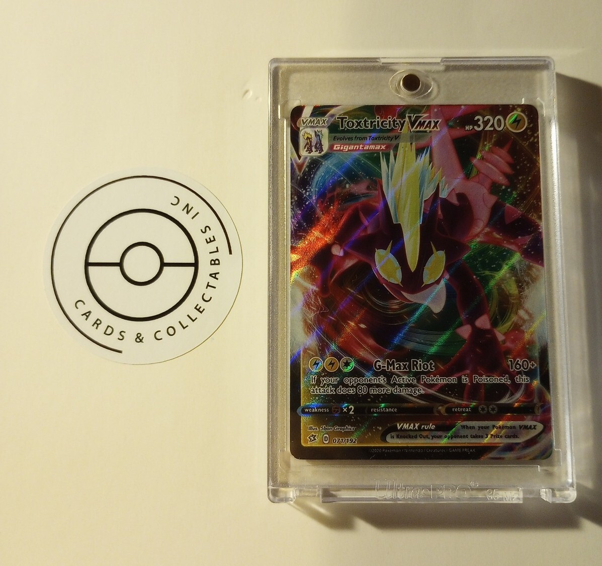 Pokémon TCG - Toxtricity VMAX Rebel Clash (071/192) Holo Ultra Rare NM/Mint!!!