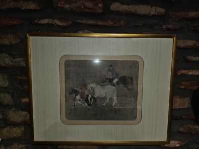 Zhao Mengfu Yuan Dynasty Tribute Horse framed, triple matted N Y Graphic Society