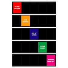 Office Door Sign,Do Not Disturb/Please Knock/Out of Office/in a Black