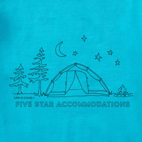 NWT Men's Life Is Good Five Star Accommodations Camp Blue LITE SS Crusher Tee