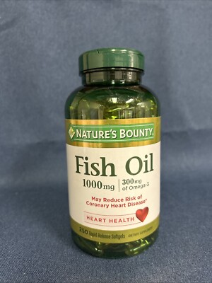 Nature's Bounty|Fish Oil 1000mg-300mg Omega3|250 Rapid Release Softgels|Exp12/24