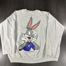 Vintage 1995 Warner Brothers Bugs Bunny Sweatshirt Large Gray