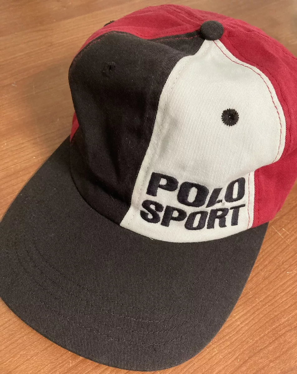 Vintage 90’s Polo Sport Polo Ralph Lauren Color Block Spell Out Cap Hat  Stadium