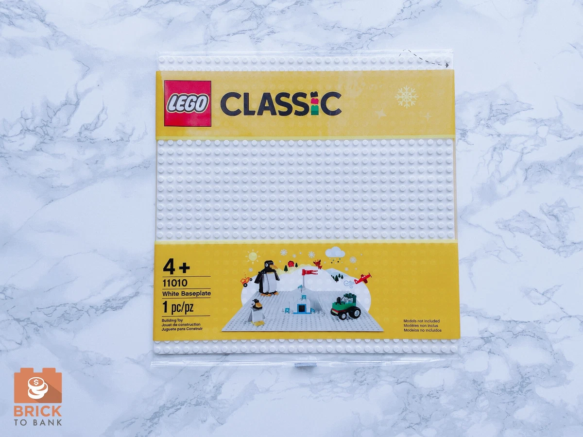 LEGO 11010 WHITE BASEPLATE Classic City MOC Christmas Snow New Sealed
