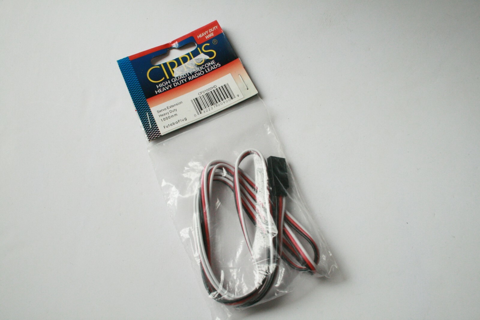 Cirrus Heavy Duty 1000mm Servo Extension Cable / Wire (Futaba Plug) - CF01000HD