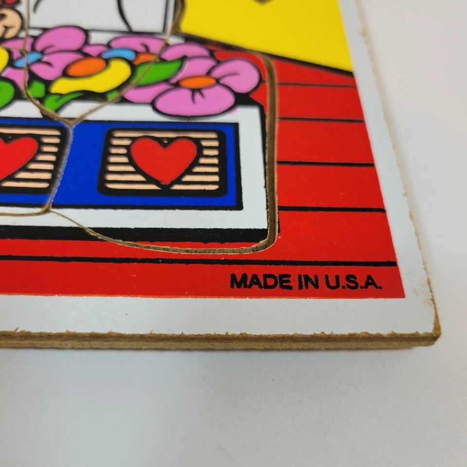 Vtg 1987 PUZZLES Playskool 14 Pcs. WOOD Tray  "Home Sweet Home"  Raggedy Ann  EX - Image 2 of 4
