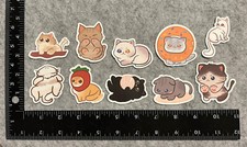  Lot of 10 Assorted Cat Stickers