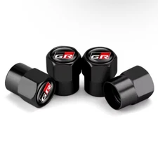 Black GR Toyota Valve Stem Caps for Supra, GR86, & GR Corolla FREE USA SHIPPING