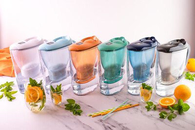 Wasserfilterkrug 2,6 l Aqualogis Harmony passt Kühlschranktür mit 1 Pure + Patrone