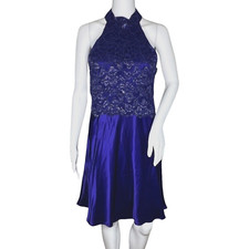 Boulevard de Paris Dress Womens 6 Blue Glitter Fit & Flare Dance Formal Vintage