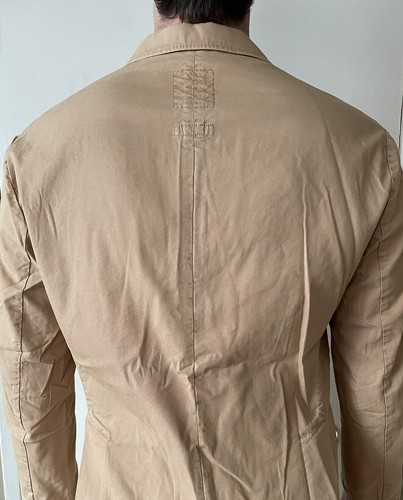 Grayers Clothiers Men's Dylan Size XL Khaki Cotton Canvas 2-Button Blazer Jacket - Picture 8 of 11