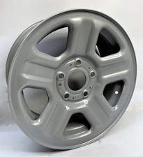 16 Inch 5 Spoke Silver Steel Wheel Rim  Fits  Jeep Wrangler  9072sil