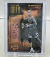 2015-16 Panini Black Gold Vintage Gold Signatures Ron Harper #30 Auto /125 SP