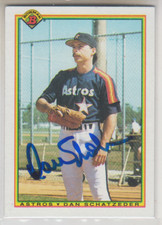 Autographed 1990 Bowman Dan Schatzeder - Astros