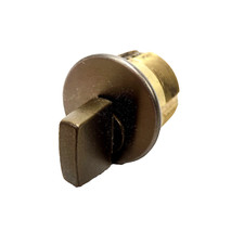 ILCO Unican 1" Brass Thumb Mortise Cylinder 7161TK2-46 TK Keyway Satin Brass