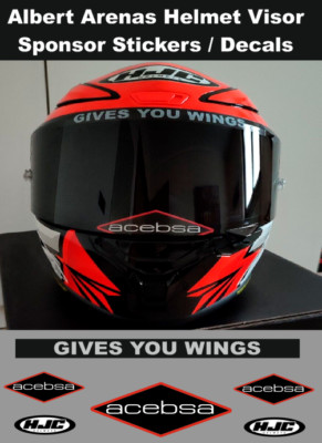 Visor Decals Stickers for Albert Arenas Helmet | eBay