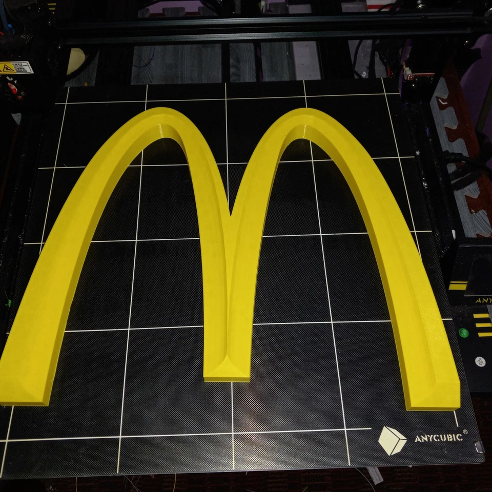 SALE McDonald’s Big “M” 3D Advertising Sign Golden Arches 19"×17" 3D Printed  - Image 2 of 4