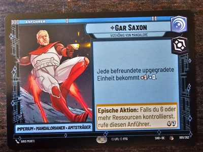 Star Wars Unlimited, Gar Saxon, SHD-DE 001/262, Common