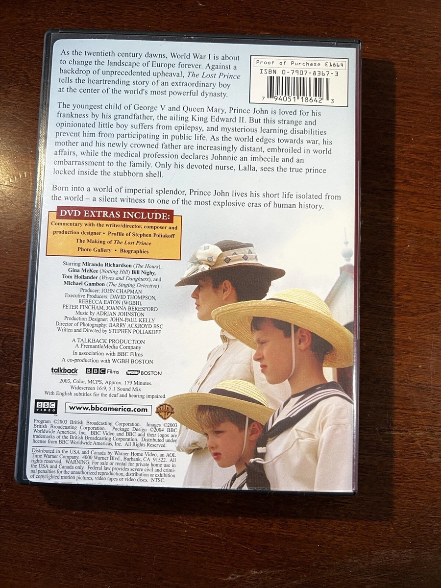 L@@K - THE LOST PRINCE DVD MOVIE, MIRANDA RICHARDSON, GINA MCKEE BBC VIDEO