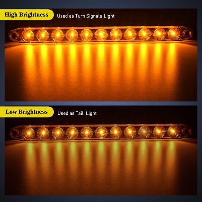 Red Reading Light Purchase 4x15" Clear/Red 11LED Trailer Truck RV Stop Tail Turn Brake Light Bar Waterproof In Led Trailer Stop Brake Turn Tail Lights