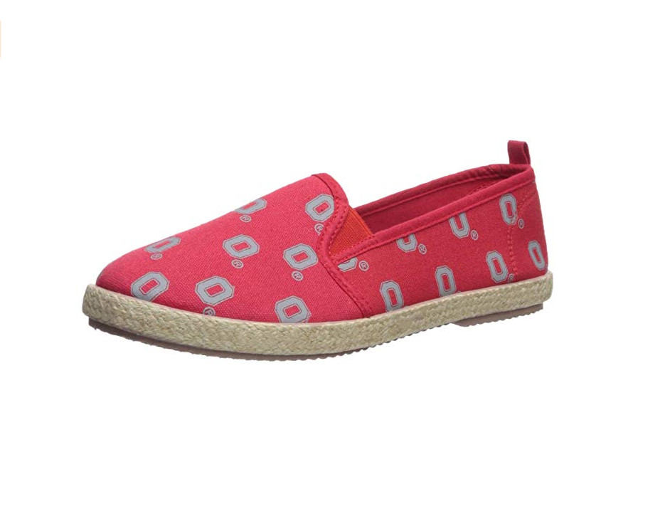 Женская парусиновая обувь без шнуровки FOCO NCAA Womens Ohio State Buckeyes Espadrille