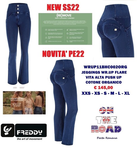 Discount 20% Freddy Wr.up Trousers Jeans Paw Push Up WRUP11BHC002ORG High Waist - Picture 1 of 3