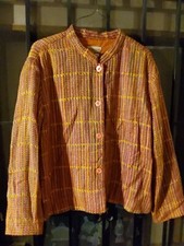 Coldwater Creek Long Sleeve CORAL Multicolor Tweed Jacket Size M