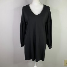 Express Black Dress Long Balloon Sleeves Women Size XS Heavy Fabric