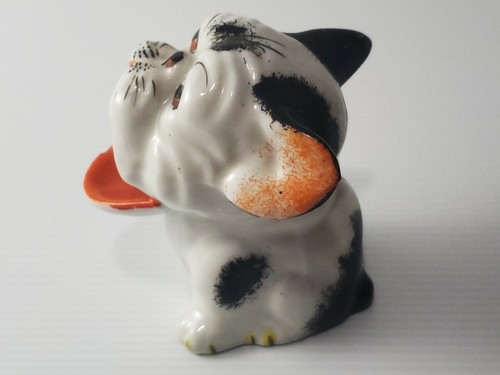 ANTIQUE DOG BIG MOUTH ASHTRAY CIGAR REST HOLDER MADE IN JAPAN - Picture 3 of 11