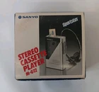 Vintage Sanyo Sportster Stereo Cassette Player M-G12 W/ Original Box