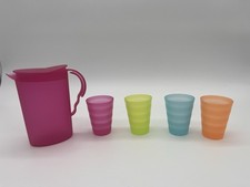 Tupperware Miniature Pitcher Cups Multicolor 300ml 72ml Plastic