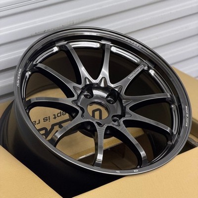 Volk Racing CE28N-Plus Shining Black Metal 18X9.5 +38 5X114.3 Set of 4 Wheels