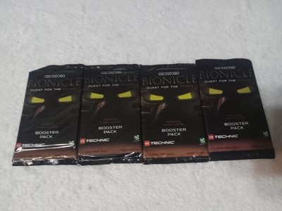 Lego Bionicle Quest For The Masks Sealed 9 Card booster pack Lot Of 4