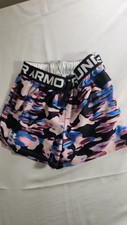 Under Armour Youth Girls' Play Up Printed Shorts Camo Blue Pink Size Medium