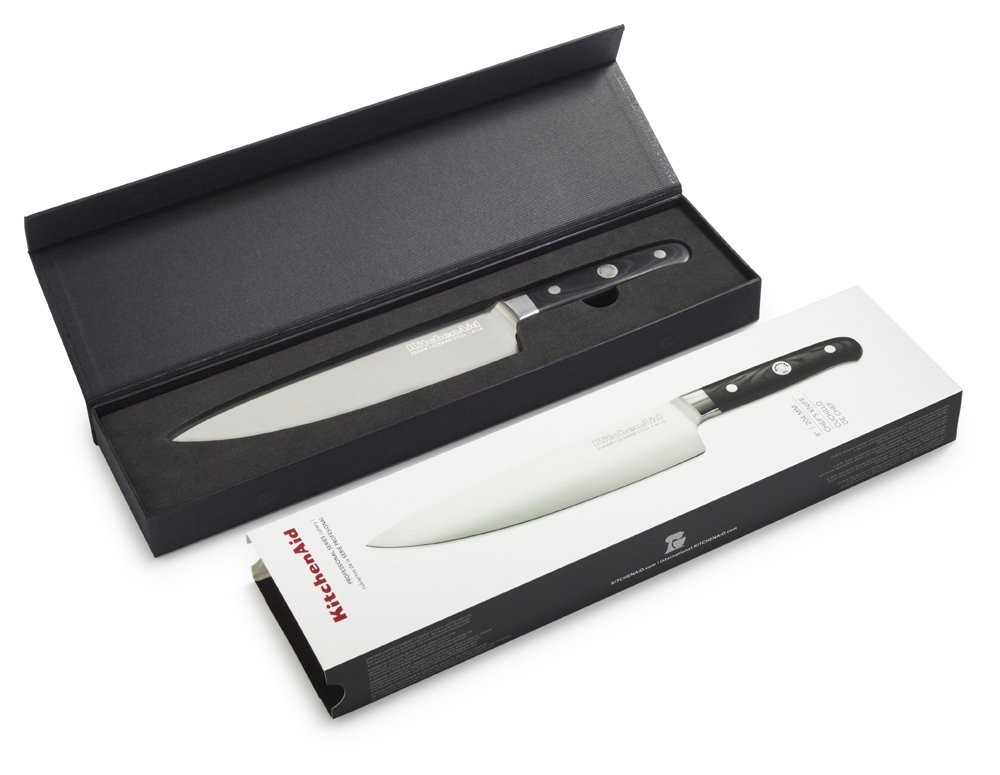 KitchenAid KKFTR8CHWM Professional Series 8" Chef Knife, Ebony Black