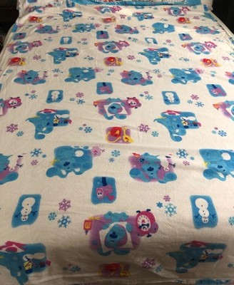 Nickelodeon 100% Cotton Flannel Blue's Clues Flat Sheet Twin Portugal