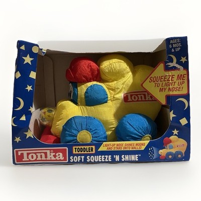 Tonka Truck Plush 1995 Soft Squeeze N Shine Night Light Toddler Toy NIB